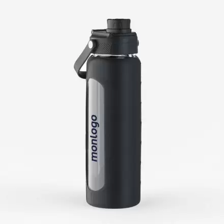 BOUTEILLE VERRE BOROSILI PERSONNALISEE 750ML 'STEEVERRE'