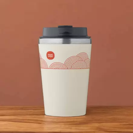 MUG ISOTHERME PERSONNALISE AVEC INTERIEUR CERAMIQUE 350ML 'MULTIS'