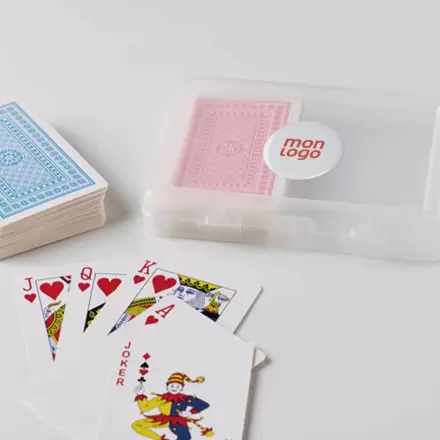 SET DE 2 JEUX DE CARTES PERSONNALISABLE 'FLUSH DUO'