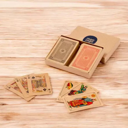 SET DE 2 JEUX DE CARTES PERSONNALISABLE 'VALETO DUO'