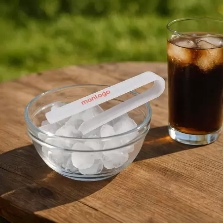 PINCE A GLACON PERSONNALISABLE EN PLASTIQUE 'COCKTY'