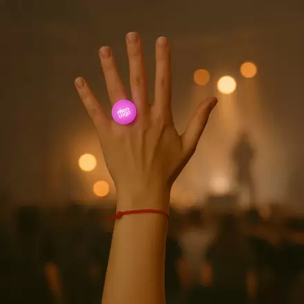 BAGUE LUMINEUSE PERSONNALISABLE 'BAUDRYNG'