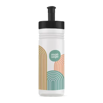 GOURDE DE SPORT PERSONNALISABLE 500ML OPAQUE BLANC 'GYM'