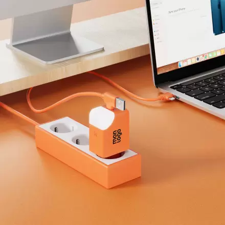 EXP.72H PRISE CHARGEUR SECTEUR 65W PERSONNALISABLE 'ICE G' 