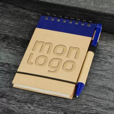 BLOC NOTES RECYCLE PERSONNALISABLE AVEC STYLO 'PAPYRUS 2'
