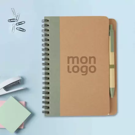 CARNET RECYCLE A SPIRALES PERSONNALISE 'RAMSES 2'