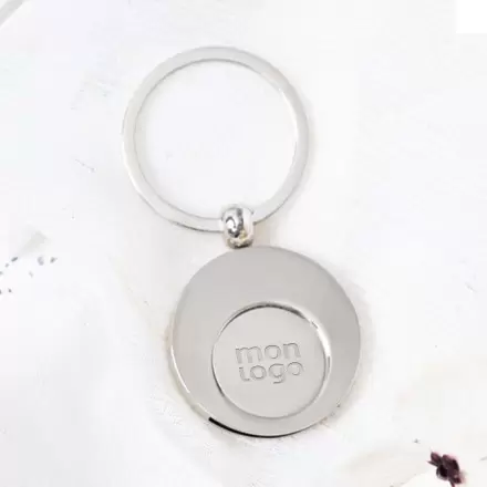 PORTE CLE JETON PERSONNALISE EN METAL 'MOMSY'
