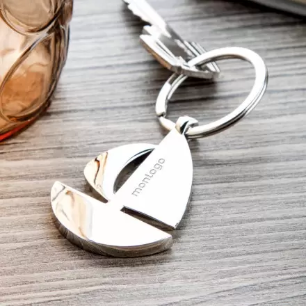 PORTE CLE PERSONNALISE EN METAL 'METALO VOILE'