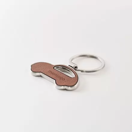 PORTE CLE EN PU RECYCLE PERSONNALISE 'ANGELOS VOITURE'