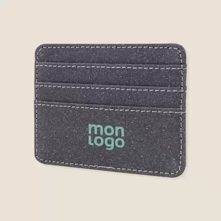PORTE CARTES PERSONNALISE EN CUIR RECYCLE 'ATIKA'