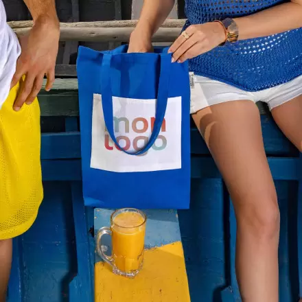 SAC SHOPPING BI COULEUR PERSONNALISABLE 'SKYPO'