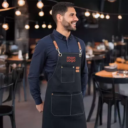 TABLIER BARISTA PERSONNALISE EN COTON 'BARICOOL'