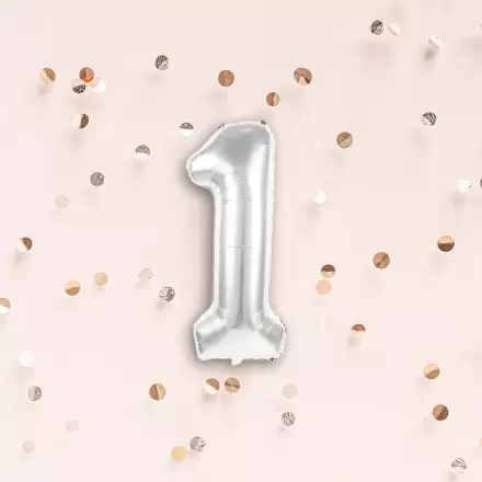 BALLON NUMERO EN MYLAR ARGENT 'NUMBERZ'