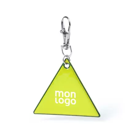 PORTE CLE REFLECHISSANT PERSONNALISABLE 'OVIO TRIANGLE'