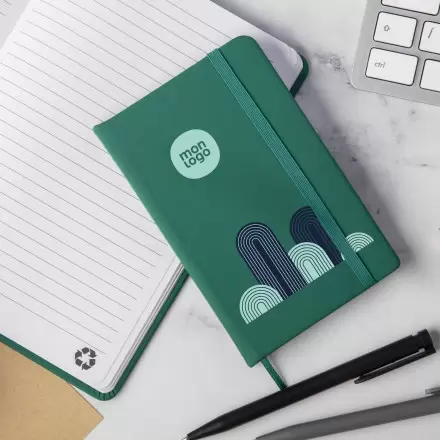 CARNET A6 EN PU RECYCLE PERSONNALISABLE 'LUGGATE' 