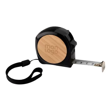 METRE RUBAN BAMBOU PERSONNALISABLE 'MESURIO NOIR'