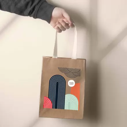 SAC CADEAU PAPIER ET COTON PERSONNALISABLE 'KAVA MINI'