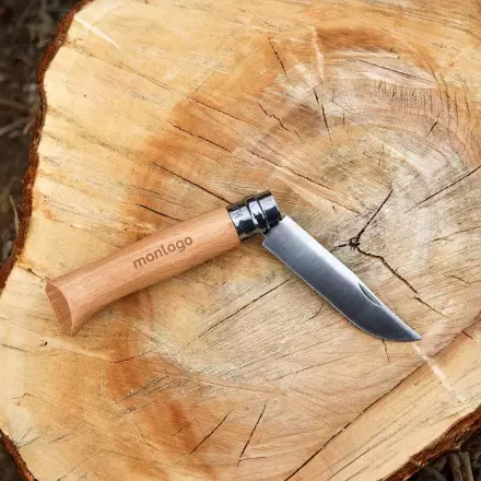 COUTEAU DE POCHE EN INOX ET BOIS PERSONNALISABLE 'NO 08'