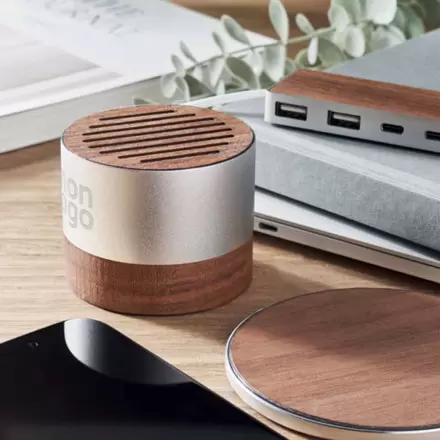 MINI ENCEINTE SANS FIL PERSONNALISABLE 'ELEG ALU'