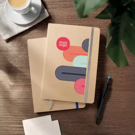 CARNET A5 RIGIDE CARTON RECYCLE PERSONNALISABLE 'GRAVEMOI'