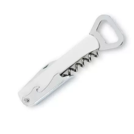 DÉCAPSULEUR PERSONNALISÉ MULTIFONCTION 'BRENTON' - blanc