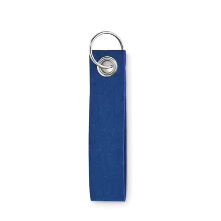 PORTE-CLÉS PERSONNALISÉ RECTANGULAIRE EN FEUTRINE 'FOLTE' - bleu
