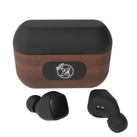 ÉCOUTEURS PERSONNALISABLES BLUETOOTH® SCX® 'ODRAZ' - noir/marron