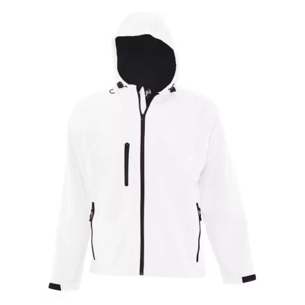 VESTE SOFTSHELL A CAPUCHE HOMME 'REPLAY ' 340 GR/M² - blanc