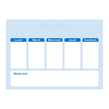 PLANNING AIMANTE PUBLICITAIRE 'CHECK' - bleu