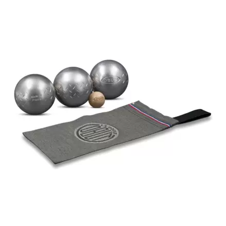 TRIPLETTE DE PETANQUE PERSONNALISABLE 'METAHK' - chevron