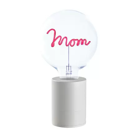 AMPOULE PERSONALISEE 1 LIGNE 'LAMPI' - blanc