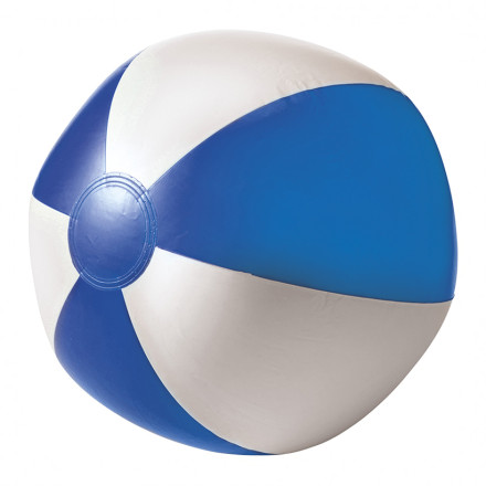 Ballon de plage 25 cm Bleu/blanc gonflable NEUF