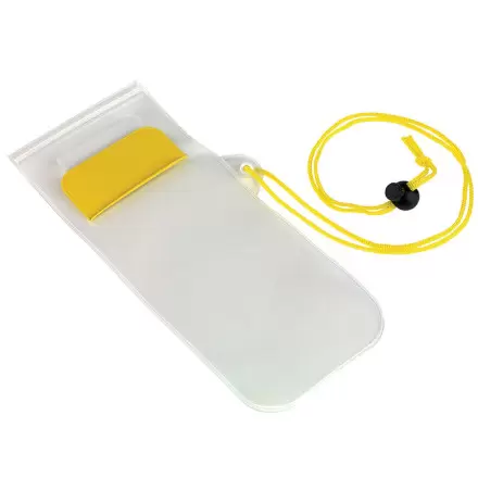POCHETTE PUBLICITAIRE ÉTANCHE POUR PORTABLE 'WATERPRO' - jaune