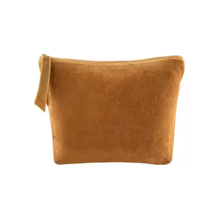 TROUSSE DE TOILETTE PUBLICITAIRE VELOUR 'DOUCEUR' - brun