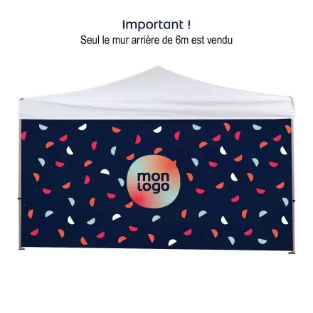 MUR PERSONNALISABLE POUR TENTE POPUP 6X3 'TELTA' - blanc
