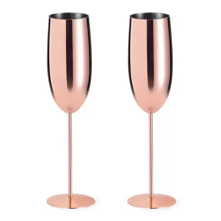 SET DE 2 VERRES PERSONNALISABLES 'GOLDY' - or rose