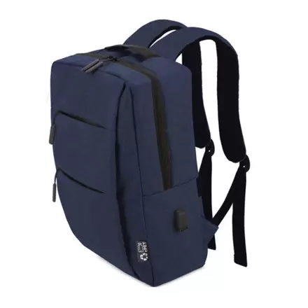 SAC A DOS PERSONNALISABLE POUR ORDINATEUR 'OGLIO CONNECT' - bleu chiné