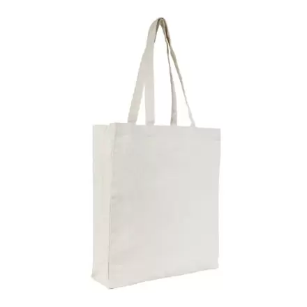 TOTE BAG COTON PERSONNALISABLE AVEC SOUFFLET 'LARGO' - naturel