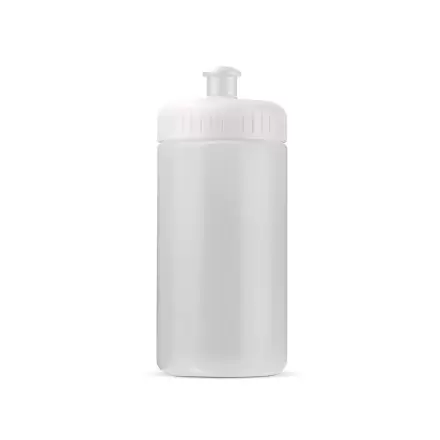 GOURDE PERSONNALISABLE 500ML CORPS TRANSLUCIDE BIO 'TRAIL' - blanc