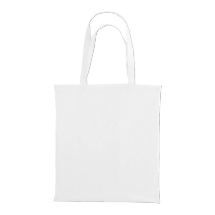 TOTE BAG BLANC COTON ANSES LONGUES 'ANTONIO' - blanc