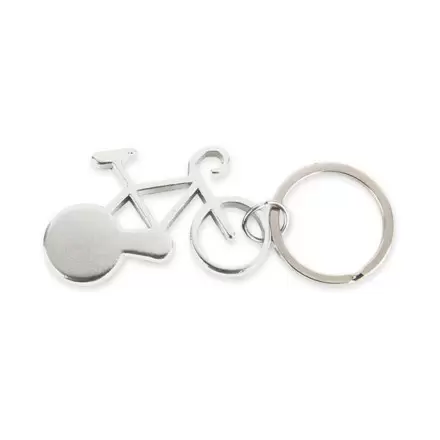 PORTE-CLÉS PUBLICITAIRE EN FORME DE VÉLO 'CYCLO' - argenté