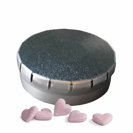 BOITE A BONBONS COEUR PERSONNALISABLE 'CLIC CLAC' - acier