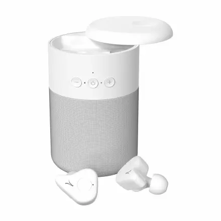 ECOUTEUR ET ENCEINTE 5W PERSONNALISABLE 'ROCK' - blanc