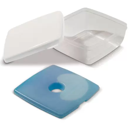 LUNCH BOX PERSONNALISABLE AVEC COMPARTIMENT FROID 'FRESCO' - blanc
