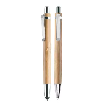 PARURE STYLO/STYLET ET PORTE-MINES EN BAMBOU 'ALONA' - bambou