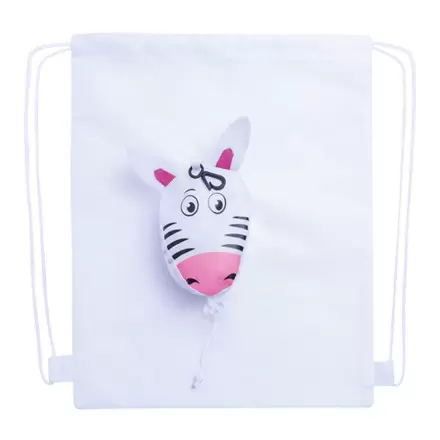 SAC À DOS PUBLICITAIRE À CORDES POUR ENFANT 'ADELENT'  - blanc