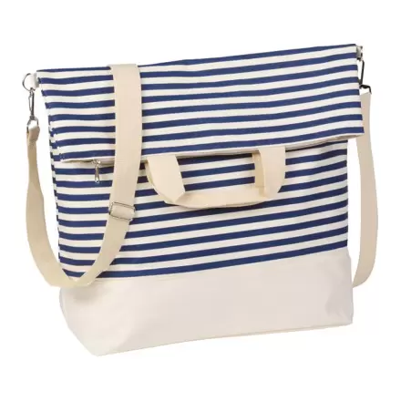 SAC DE PLAGE PERSONNALISABLE MOTIF MARINIÈRE 'MARINA' - bleu