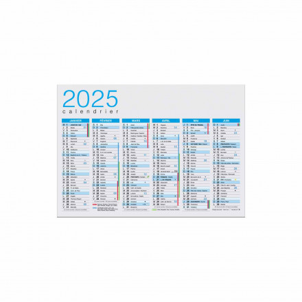 CALENDRIER PERSONNALISÉ EN PAPIER CARTONNÉ 0,5MM A2 À A5 'ASTERO' - bleu