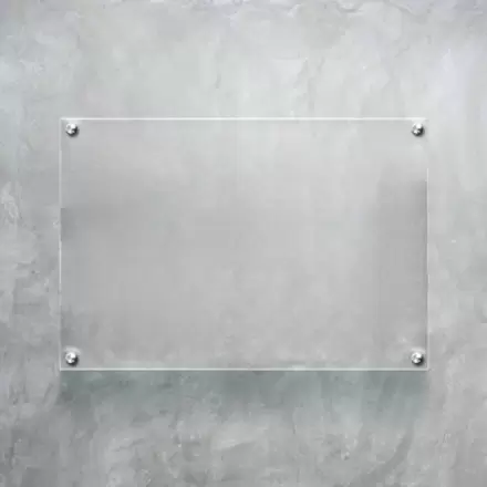 PLAQUE PROFESSIONNELLE PLEXIGLAS PERSONNALISABLE 'PLATAO' - transparent