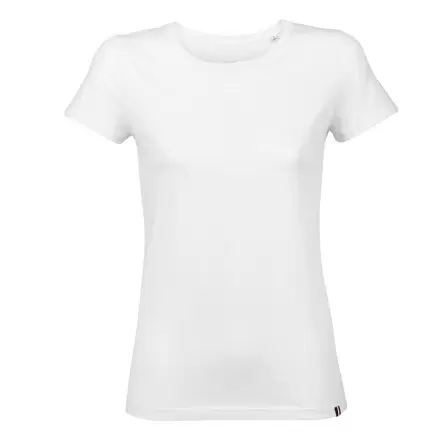 TEE-SHIRT PUBLICITAIRE FEMME BLANC ORIGINE FRANCE 'LOLA' - blanc
